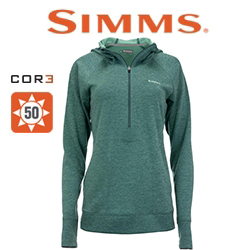 Simms Women's Bugstopper Hoody, Avalon Teal Heather