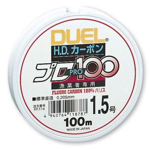 Леска Duel H1200 H.D.CARBON PRO100S FLUORO100%/100m #6.0 11.0Kg (0.405mm)