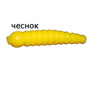 Мягкая приманка MicroFishing Личинка 3.5 см - 10шт. Желтый Чеснок