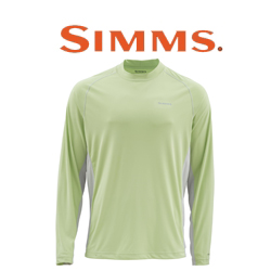 Simms Solarflex LS Crewneck Solid Light Green