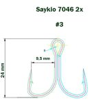 Крючки тройные Saikyo 7046 BN 2X № 3 (5шт)