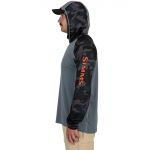 Термофутболка Simms SolarVent Hoody, Steel Blue/Storm, XL