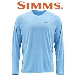 Simms SolarFlex LS Crewneck Solid Faded Denim