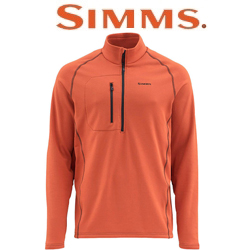 Simms Fleece Midlayer Top Simms Orange