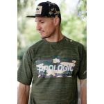 Футболка Prologic Bark Print T-Shirt Burnt Olive Green р.XXL