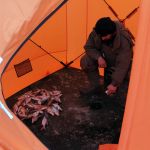 Палатка зимняя Woodland Ice fish 2, 165х165х185 см (оранжевый) NEW