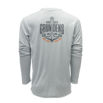 Футболка Grundens Logo Anchor LS Tech Tee, Grey Mist, XXL