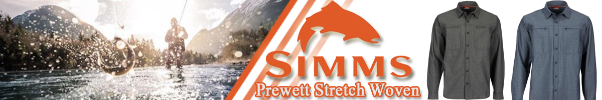 Simms Prewett Stretch Woven LS Shirt, Carbon