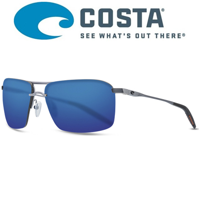 Costa Skimmer 580P Matte Silver + Translucent Grey/Orange/Blue Mirror 580P