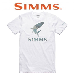 Simms Tarpon Hex Flo Camo T-Shirt White