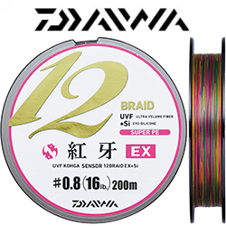 Daiwa UVF Kohga Sensor 12Braid +Si [10m x 5colors] 200m