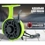 Катушка для зимней рыбалки Kimoto Frost Carbon Light под лев. рук зеленый/ черный