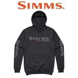 Simms Bass Logo Hoody Charcoal Heather