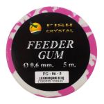 Амортизатор для фидера Feeder Gum, Fish Crystal, прозрачный диам. 0,6мм, 5м