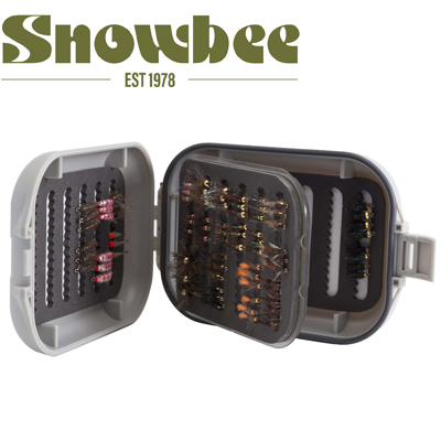 Snowbee Clamshell Fly Box with Centre Leaf