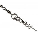 Оснастка стальная Lucky John Stinger Power Chain 3,5+8,0cm, оснащ. тройниками №03/0+№3/0 1шт.
