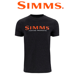 Simms Logo T-Shirt, Dark Gunmetal Heather