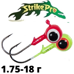 Головки джигерные Strike Pro шар крашенные с глазами